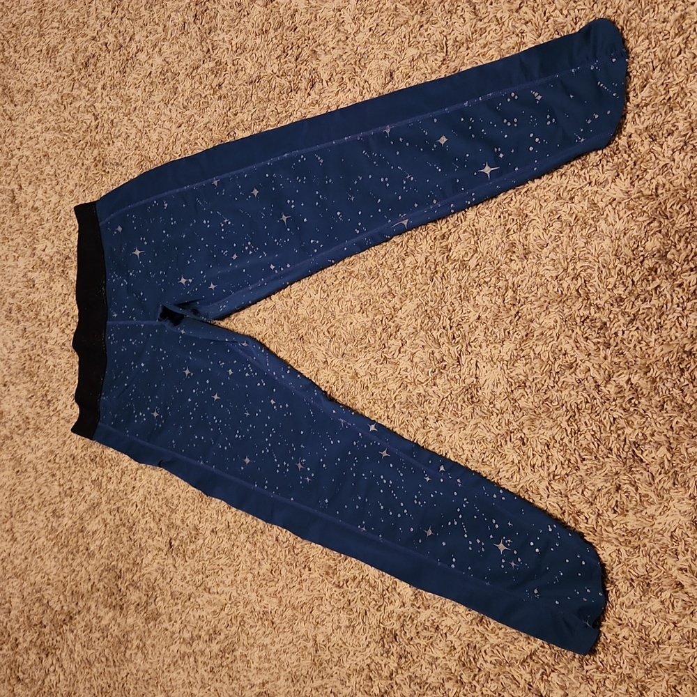 Nike Pro Dri-Fit Leggings with Design and Shimmery Waistband